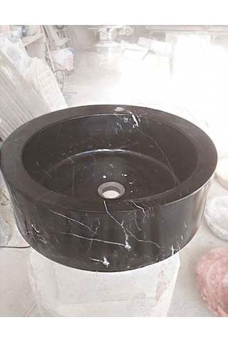 Toros Siyah Kalın Kenar Silindir Lavabo