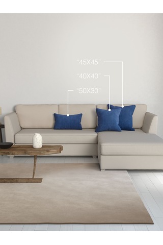 Br Perle Home Daily Series Safir Rengi Kırlent Yastık Kılıfı Safir