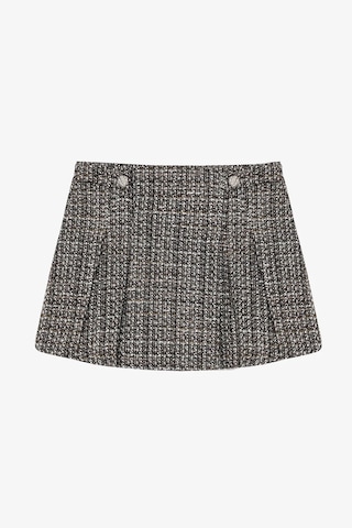 Quzu Pileli Düğme Aksesuarlı Tüvit Kahverengi Kadın Etek Etk00879 Kahverengi