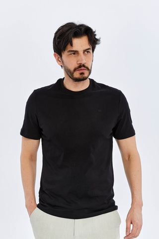 Süvari O Yaka Regular Siyah Erkek T-shirt Ts1014000475