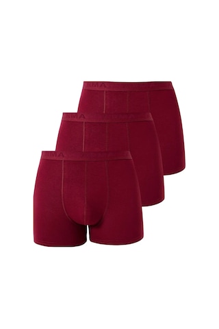 Hadpols Delux Serisi Bay İç Giyim Esnek Erkek Bordo Bambu Boxer 3'lü Paket