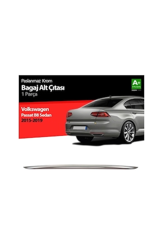 Volkswagen Passat B8-b8.5 Bagaj Alt Çıta Kromu P.çelik