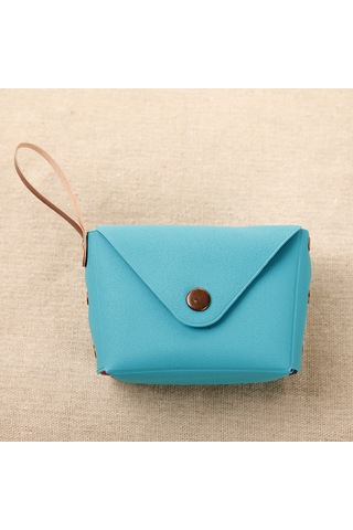 Sevimli Şeker Rengi Küçük Bozuk Para Çantası - Koyu Mavi