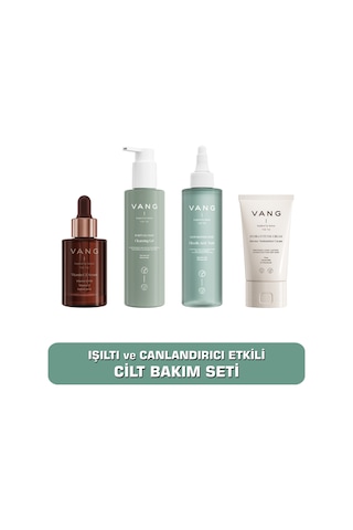 Cilt Bakım Seti C Vitamini Serum - Yüz Yıkama Jeli - Gözenek Sıkılaştıcı Tonik - Nemlendirici Krem