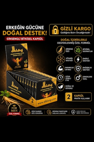 Diblong Ginsengli Bitkisel Kapsül 12'li Paket For Men Kapsül Ginseng Özlü Bitkisel Formül