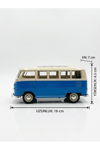 Welly 1:24 Ölçekli Lisanslı Orjinal 1963 Volkswagen T1 Bus Kapıları Açılabilir Model Oyuncak Araba