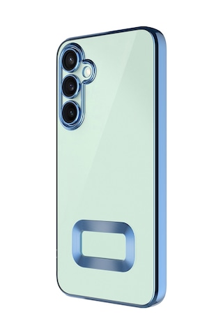 Zore Galaxy Uyumlu S24 Fe Kılıf Kamera Korumalı Logo Gösteren Msra Omega Kapak - Sierra Mavi Sierra Mavi