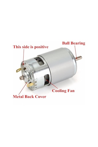 Rs 775 Dc Motor Rulmanlı 12-36 Volt 12000 Rpm Şarjlı Matkap Cnc