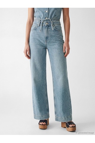 Lcw Vision İndigo Wideleg Kadın Jean Pantolon