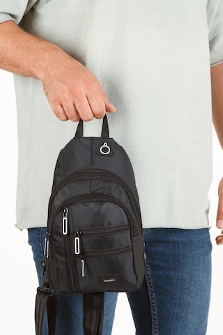 Lederax Çok Fonksiyonlu Çift Taraf Askılı Göğüs Çantası Bodybag Ld620 Siyah