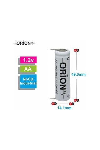 Orion 1.2v Ni-cd Aa 1000mah Şarj Edilebilir Kalem Pil 2 Ayaklı