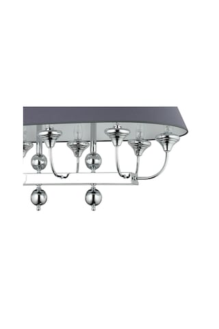 Lampaluce Teodora Modern Şapkalı Klasik Sarkıt Avize Tasarımı 8'li Krom 85cm Krom