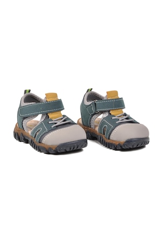 Arzen Mavi Hardal Cırtlı Ortopedik Bebek Sandalet 26a78 B Mavi-hardal-sarı