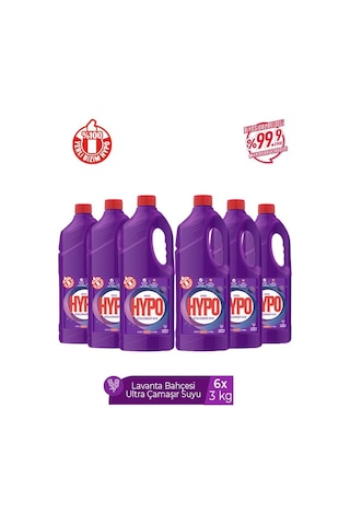 Hyper Hypo Ultra Kıvamlı Çamaşır Suyu Lavanta 6 x 3 KG