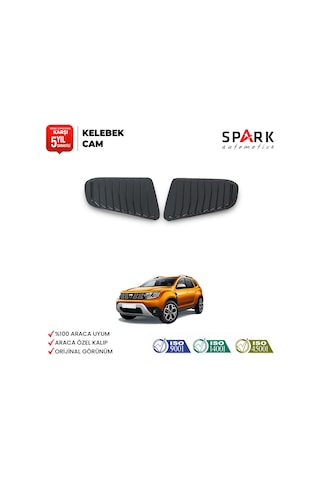 Dacia Duster 2018-2024 Yıl Aralığı Uyumlu Plastik Kelebek Cam 2 Parça