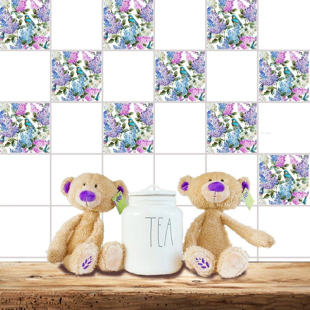 Hombey Mediterranean Stilleri Pvc Otomatik Yapıştırıcı Zemin Kaplama Sticker, 20x20 Cm, 10 Adet, Kolay Kurulum, Temiz Kaldırma, Ev Dekoru İçin Diğer