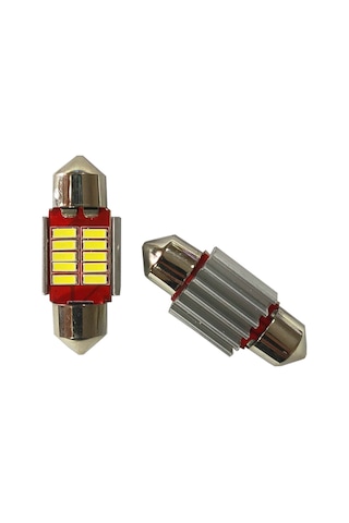 Sofit Led 12v 31mm 10 Ledli Beyaz Ampül 2'li Takım