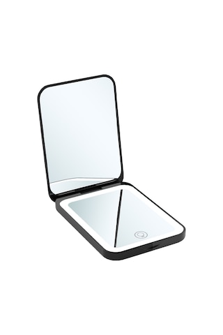 Aurora Lambaşarjlı El Tipi Maki Yaj Aynasıüç Renkli Aydınlık Kare Küçük Taşın İse Katlanıra Siyah