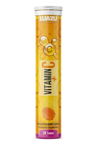 Luazu Vitamin C Coenzyme Q10 D3 Vitamini 20 Tablet
