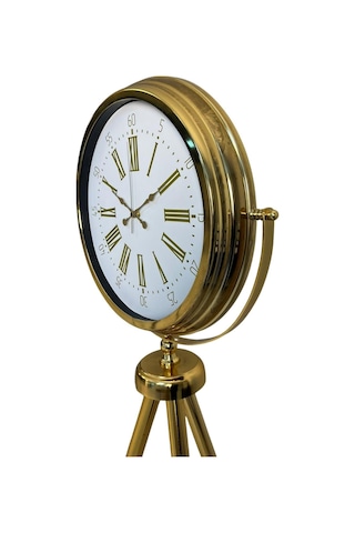 Aura Gold Tripod Ayaklı Dekoratif Saat 11