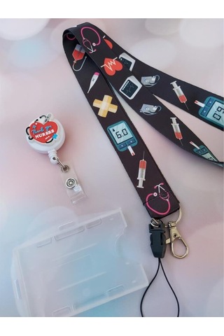 Sağlıkçı Araç Gereçleri Kart Askısı Ve Thank You Nurses Yoyo Yaka Kartlığı Yatay Dikey Kart Koruyucu