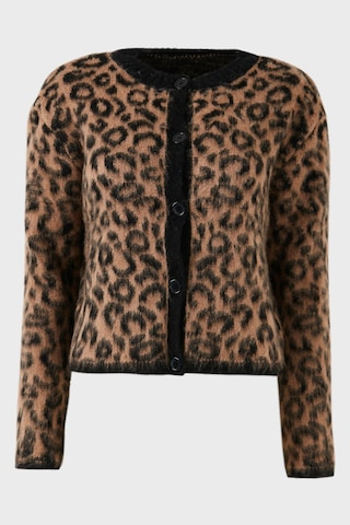 Lela Standart Fit Leoparlı Yumuşak Dokulu Crop Bayan Hırka 4614502 Leopar