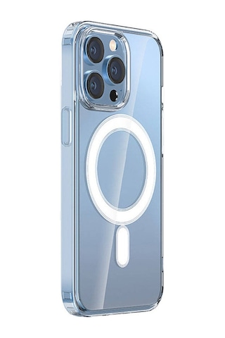 Apple Uyumlu iPhone 15 Pro Max Kılıf Case, Transparent Hard Pc With Magsafe Charging Feature Cover