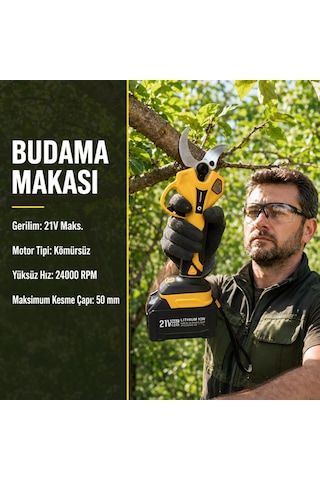 Prohummer Phm008-2m 2 Metre Alüminyum Teleskopik Uzatma Kolu 50mm Bağ Makası Ve 20cm Budama Testeresi