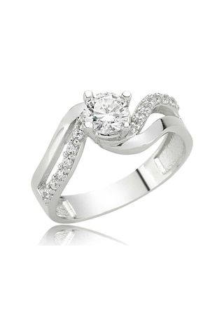 Gümüş Tek Taş Bayan Yüzük (510780677)