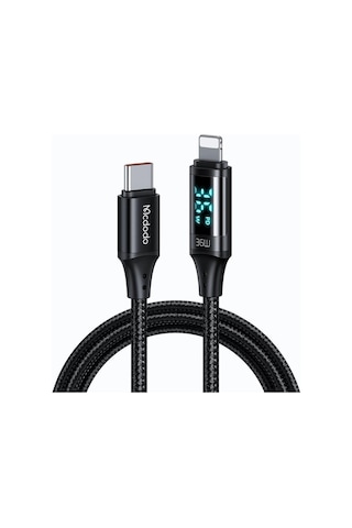 Mcdodo CA-1030 36 W Type-C To Lightning Dijital Göstergeli Data Şarj Kablosu