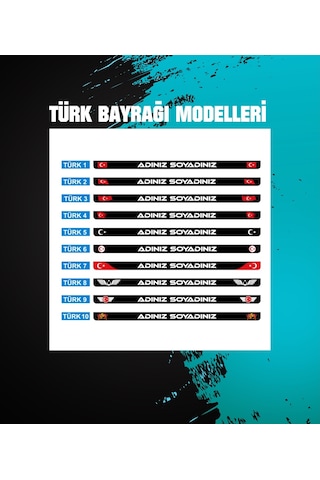 Kişiye ve İsme Özel Plakalık 2 Adet + Ayna Süsü