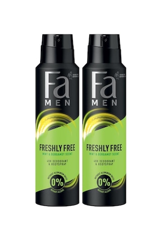 Fa Freshly Free Nane & Bergamot Erkek Sprey Deodorant 2 x 150 ML
