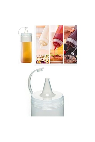 Titiz Sızdırmaz Kapaklı Plastik Yağ Şişesi Yağdanlık Sos Şişesi 400 Ml Turuncu Diğer