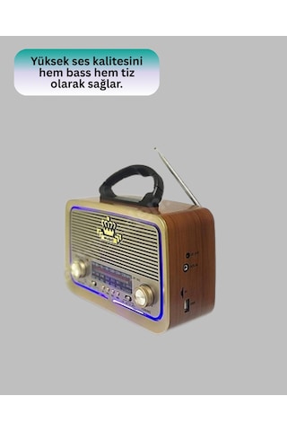 Taşınabilir Nostalji Radyo Usb Aux Girişli