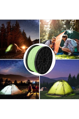 Xindoker 2.5mm 50m Yeşil Pp Yansıtıcı Tekerlek, Çadır-açık Alanda Kullanıma Uygun, Dayanıklı-güçlü, Akşam-gündüz Kullanım, Güvenlik-çadır-içki-ç晾衣 İçin Diğer