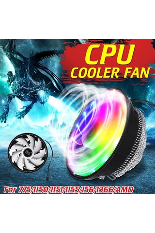 Smartchoice Intel 775/1150/1151/1155/1156/1366 Amd Pc İçin Sessiz Cpu Soğutucu Fan Isı Emici