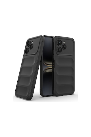Rba Aksesuar Tecno Spark 40 Kılıf Esnek Tpu Oyuklu Arka Yüzey Tasarımlı Rba Etnik Silikon Kapak - Koyu Yeşil Yeşil