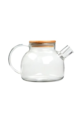 Bambu Kapaklı Borosilikat Cam Demlik 1000ml Royaleks-cm-2000 Çok Renkli