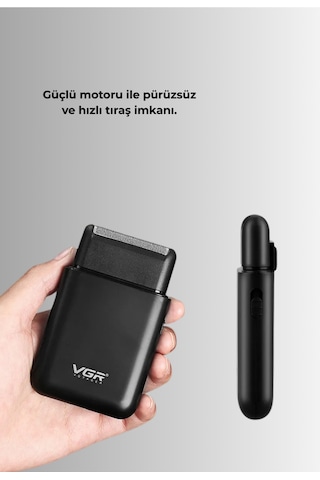 Kart Tasarımlı Şarjlı Tıraş Makinesi 2 Başlıklı Hassas Kesim -