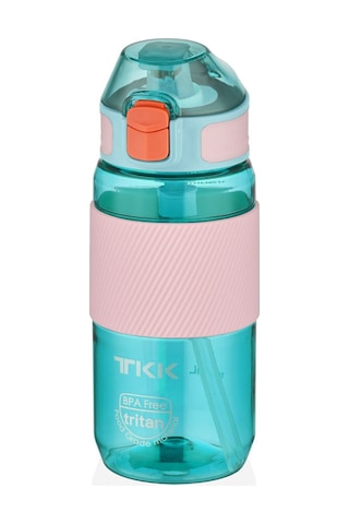 Tkk 500 Ml Yeşil Silikon Pipetli Tritan Suluk Matara - Çocuk, Yetişkin Için Uygun