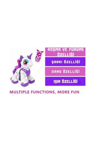 Kumandalı Romantic Marry Sevimli Oyuncak Unicorn Robot Pembe