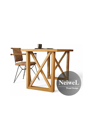 Neiwel Loel Doğal Ahşap Çalışma Ve Ofis Masası-70cm-200cm Açık Ceviz