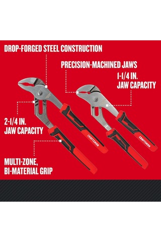 Craftsman Pense, 20 & 25 İnç, 2 Parça Yivli Eklem Seti Cmht82547