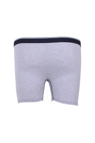 Starbattal Erkek Büyük Beden Likralı Uzun Paça Boxer 11906 Grı Melanj - Grı Melanj