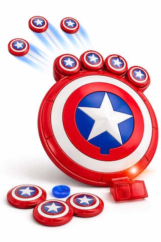 Amerikan Kahraman Kalkanı Disk Fırlatan Oyuncak Captain America