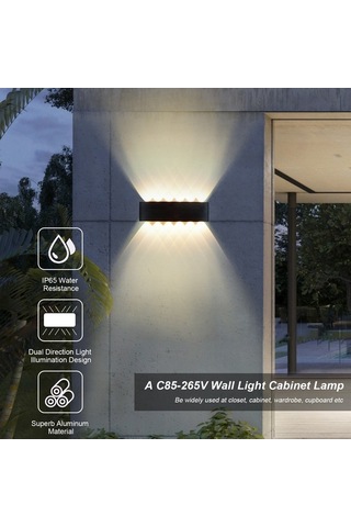 Tongxida Ip65 Su Geçirmez 6 Adet Başlık Led Duvar Ve Merdiven Işığı, Sıcak Ve Ilık Beyaz Renk Seçenekleri Ilık Beyaz