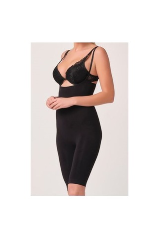 Sistina Siyah - 585 - Kadın Paçalı Boy Dikişsiz Korse - 751 - - Csmo-tex - Beden Xl Sıyah