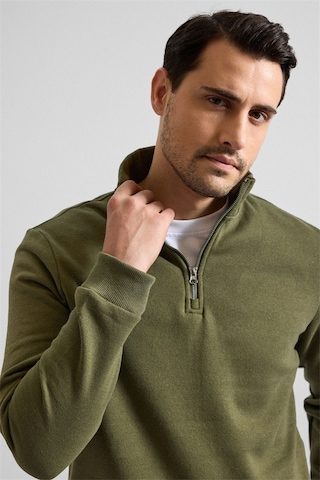 Süvari Haki Regular Düz Yarım Balıkçı Yaka Sweatshirt Ssw2013700001-yh1 Haki