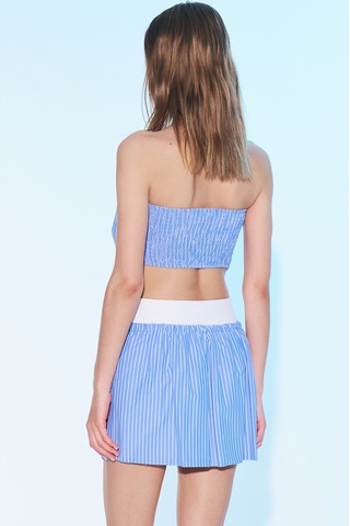 Sagaza Studio Ss6022 Beli Lastikli Etek İndigo