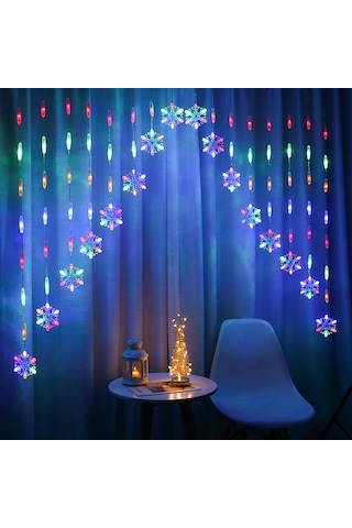 Led Ters V Kar Tanesi Beş Yıldızlı Dekoratif Işıklar Noel Su Geçirmez Dize Işıklar, Ab Tak Renkli Işık Diğer